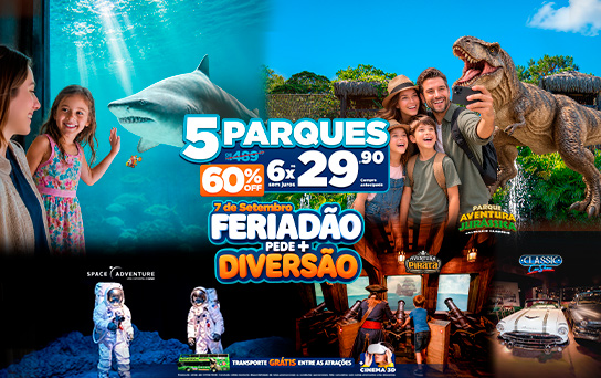 Passaporte da Diversão + Space Adventure incluindo todas as atrações do básico mais o Space Adventure